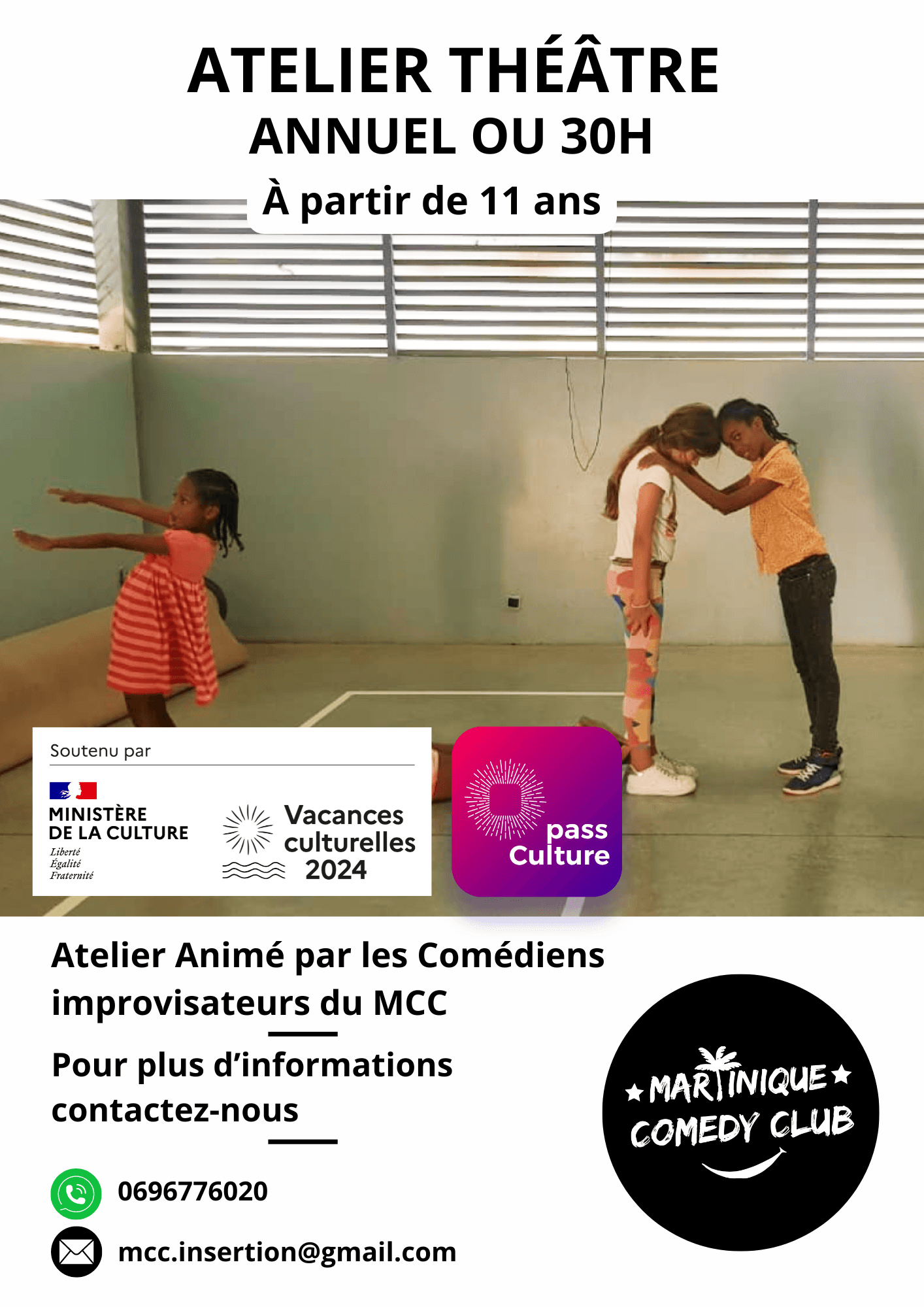 Atelier théâtre annuel ou 30h