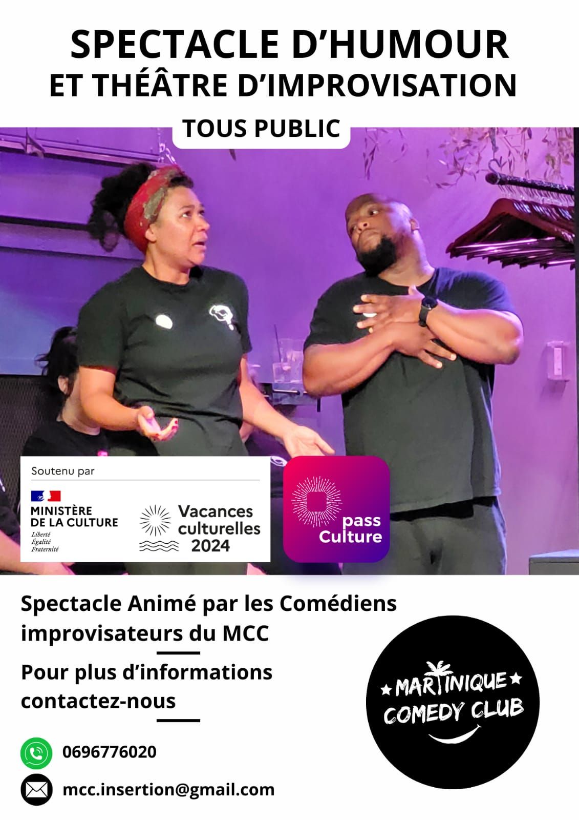 Spectacle d'humour et de théatre et d'improvisation